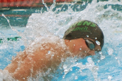 Alexander beim Start am Pilatuscup 2009 in Kriens im Freibad Kleinfeld